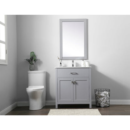 30 Inch SIngle Bathroom Vanity In Grey