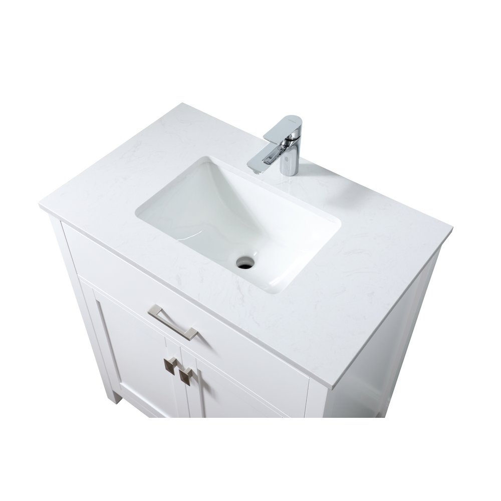 30 Inch SIngle Bathroom Vanity In White