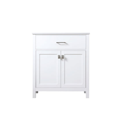 30 Inch SIngle Bathroom Vanity In White