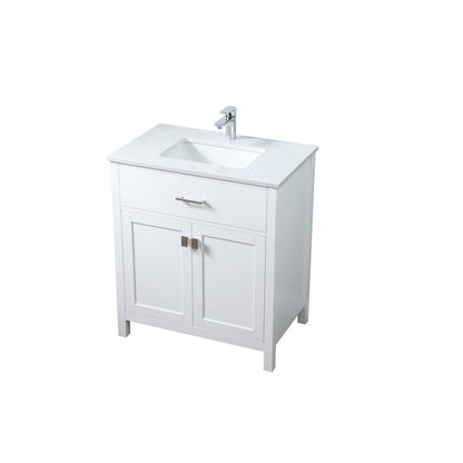 30 Inch SIngle Bathroom Vanity In White