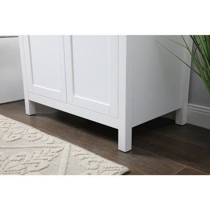 30 Inch SIngle Bathroom Vanity In White
