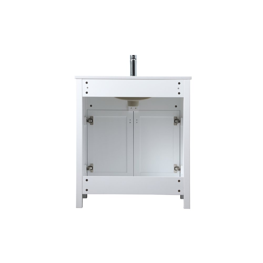 30 Inch SIngle Bathroom Vanity In White