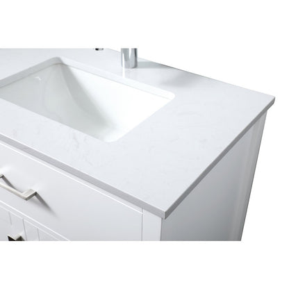 30 Inch SIngle Bathroom Vanity In White