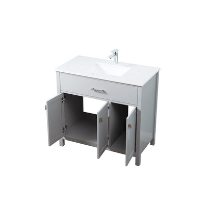 36 Inch SIngle Bathroom Vanity In Grey