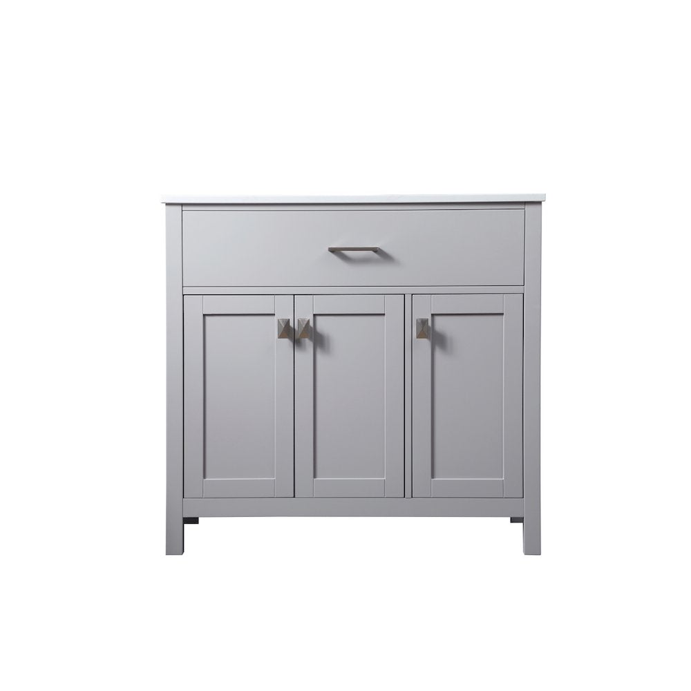 36 Inch SIngle Bathroom Vanity In Grey