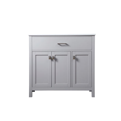 36 Inch SIngle Bathroom Vanity In Grey