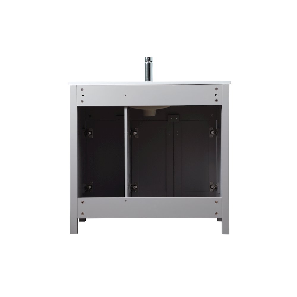 36 Inch SIngle Bathroom Vanity In Grey