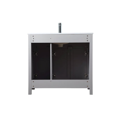 36 Inch SIngle Bathroom Vanity In Grey