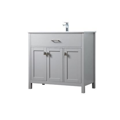 36 Inch SIngle Bathroom Vanity In Grey