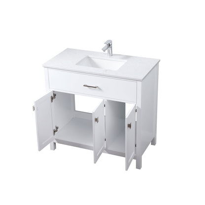 36 Inch SIngle Bathroom Vanity In White