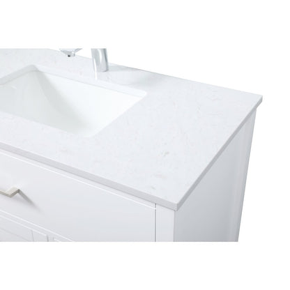 36 Inch SIngle Bathroom Vanity In White