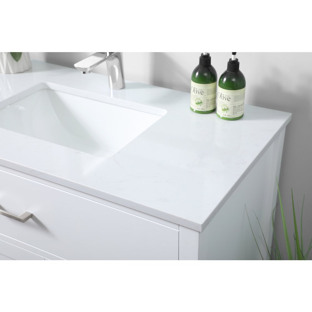 36 Inch SIngle Bathroom Vanity In White