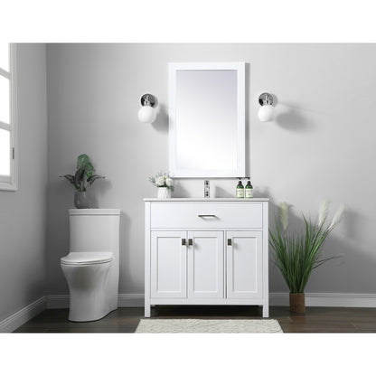 36 Inch SIngle Bathroom Vanity In White