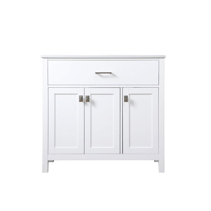 36 Inch SIngle Bathroom Vanity In White