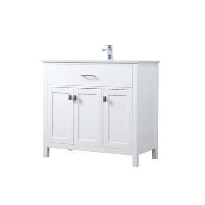 36 Inch SIngle Bathroom Vanity In White