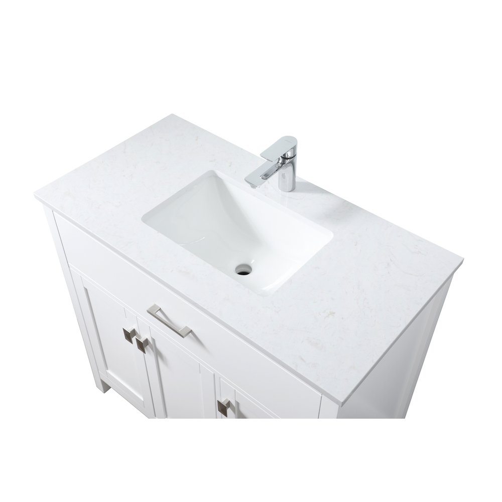 36 Inch SIngle Bathroom Vanity In White