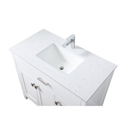 36 Inch SIngle Bathroom Vanity In White