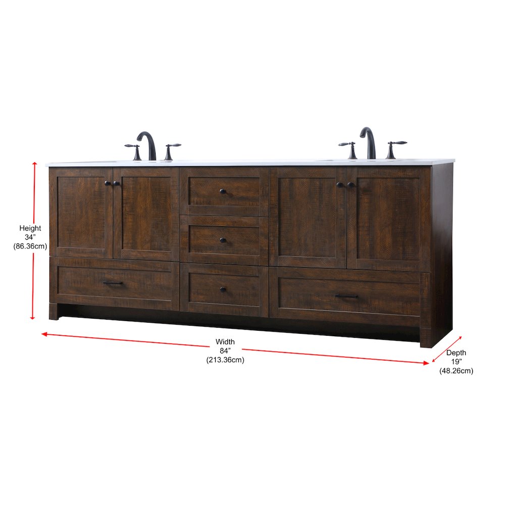 84 Inch Double Bathroom Vanity In Expresso