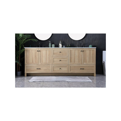 84 Inch Double Bathroom Vanity In Mango Wood
