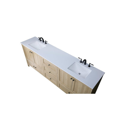 84 Inch Double Bathroom Vanity In Mango Wood