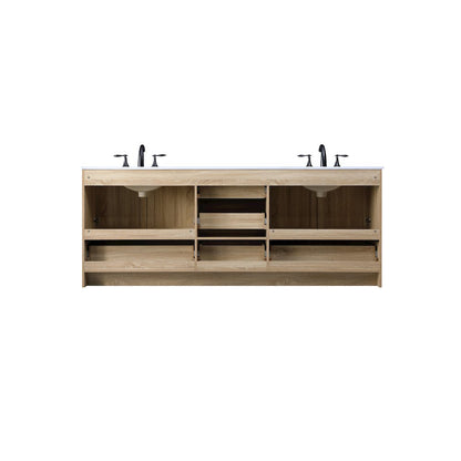 84 Inch Double Bathroom Vanity In Mango Wood