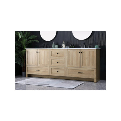 84 Inch Double Bathroom Vanity In Mango Wood