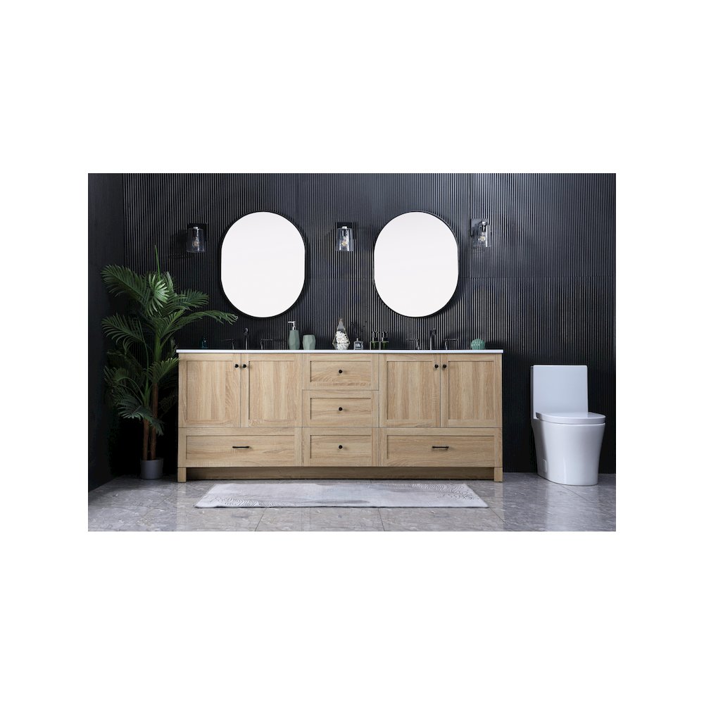84 Inch Double Bathroom Vanity In Mango Wood