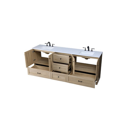 84 Inch Double Bathroom Vanity In Mango Wood