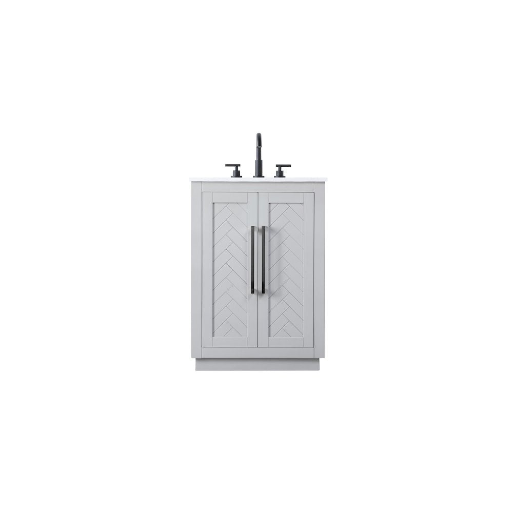 24 inch Single Bathroom Vanity in Grey