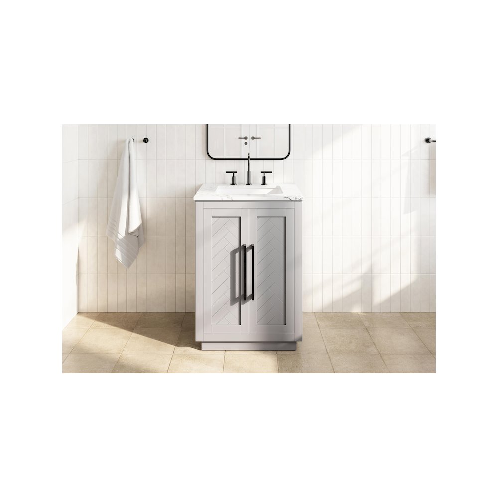 24 inch Single Bathroom Vanity in Grey