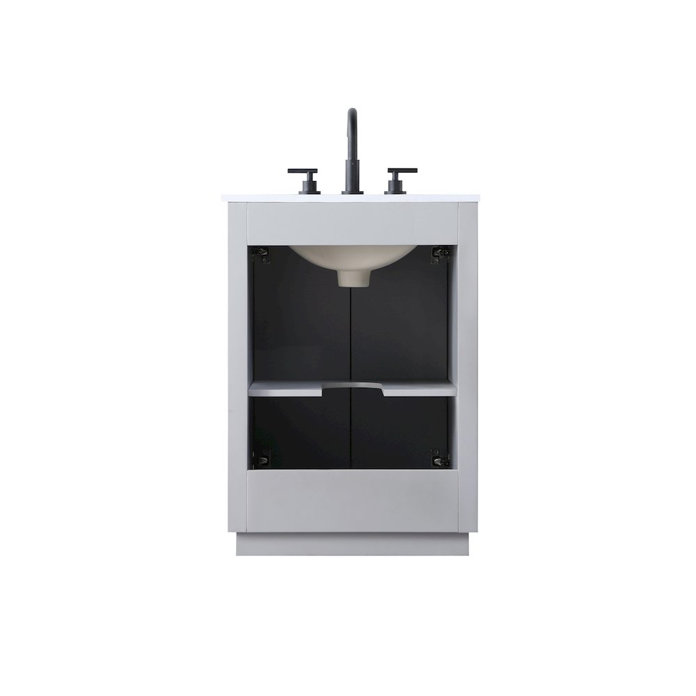 24 inch Single Bathroom Vanity in Grey