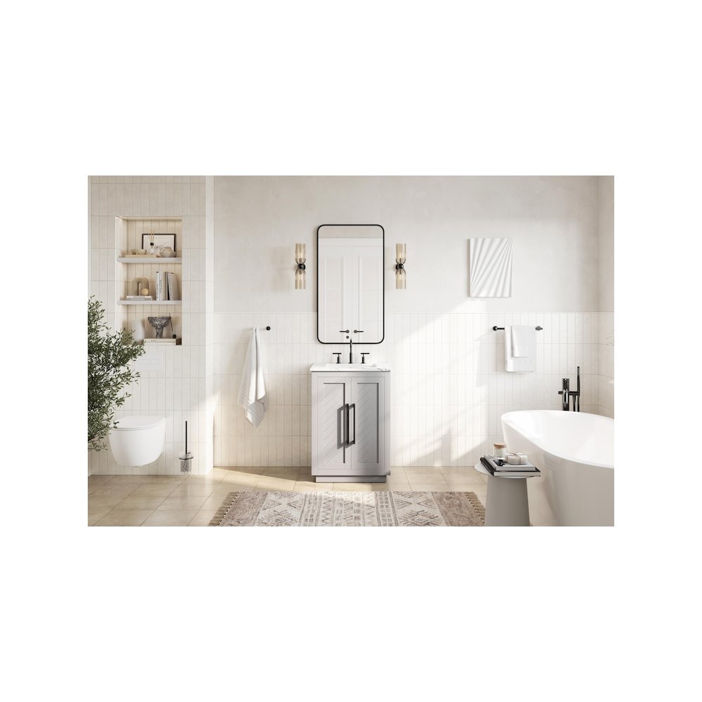 24 inch Single Bathroom Vanity in Grey