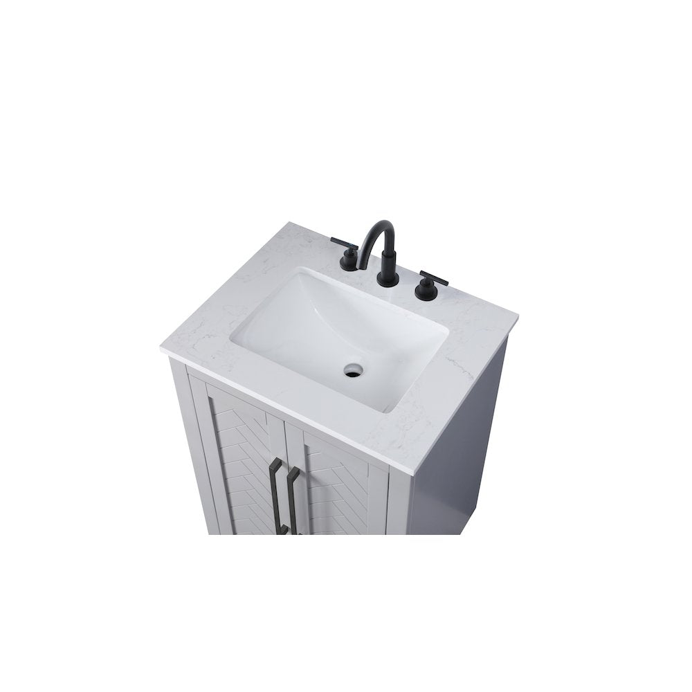 24 inch Single Bathroom Vanity in Grey