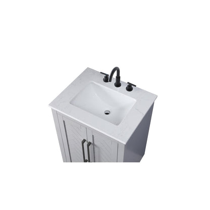 24 inch Single Bathroom Vanity in Grey