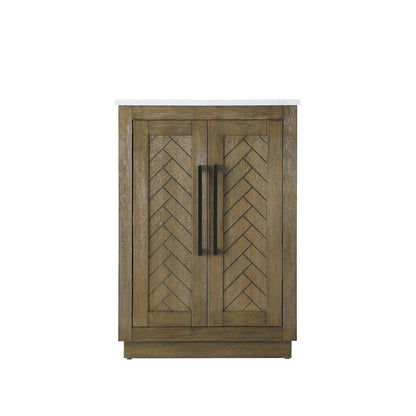 24 inch Single Bathroom Vanity in Hazel Oak