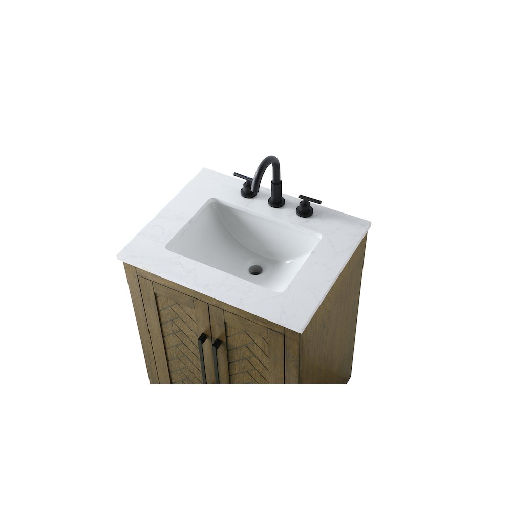 24 inch Single Bathroom Vanity in Hazel Oak