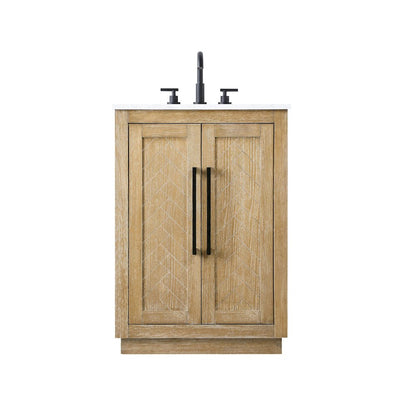 24 inch Single Bathroom Vanity in Linen Oak