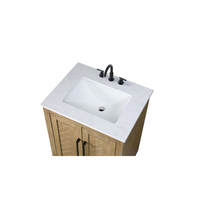 24 inch Single Bathroom Vanity in Linen Oak