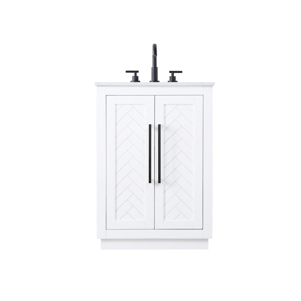 24 inch Single Bathroom Vanity in White
