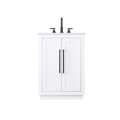 24 inch Single Bathroom Vanity in White