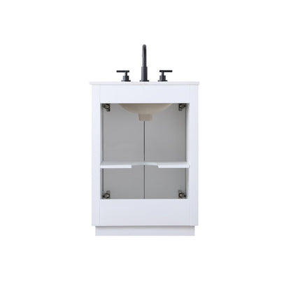 24 inch Single Bathroom Vanity in White