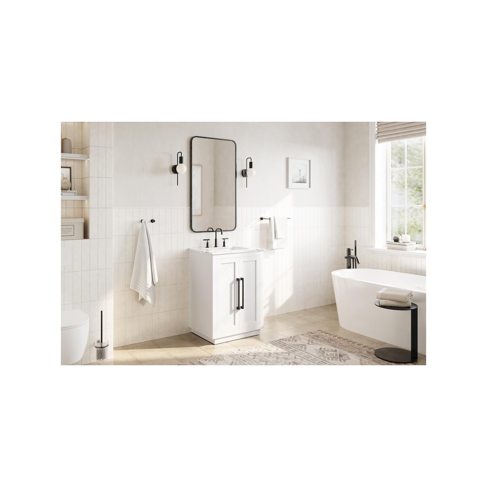 24 inch Single Bathroom Vanity in White