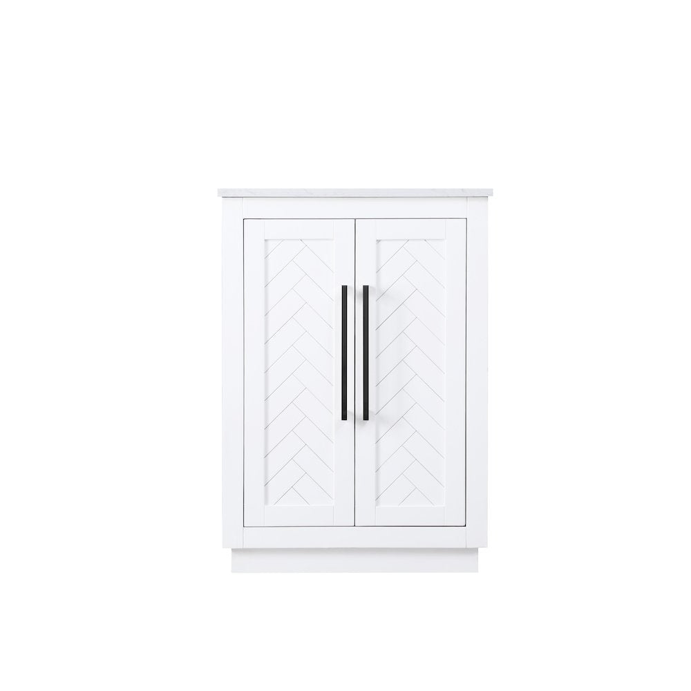 24 inch Single Bathroom Vanity in White
