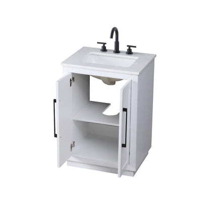 24 inch Single Bathroom Vanity in White