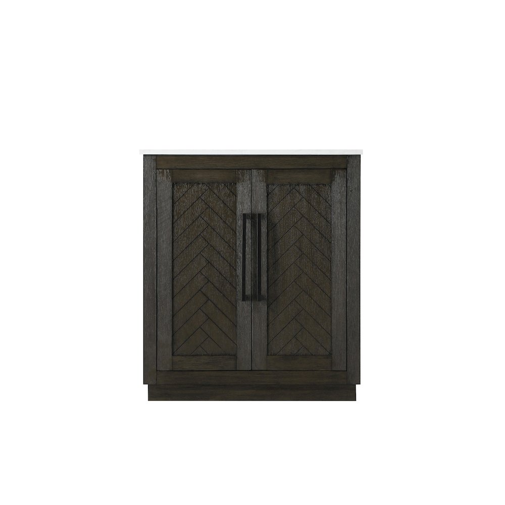 30 inch Single Bathroom Vanity in Chocolate Oak