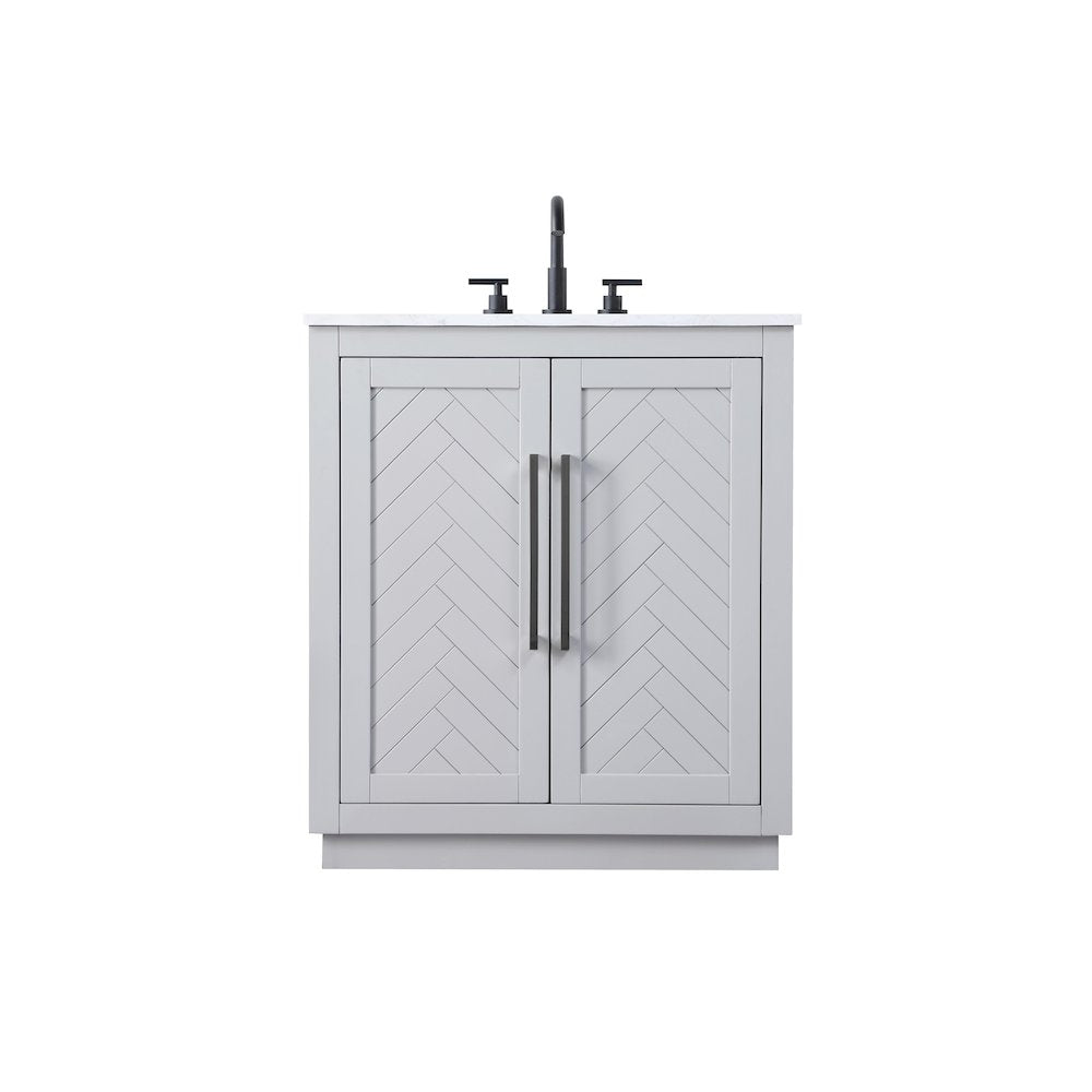 30 inch Single Bathroom Vanity in Grey
