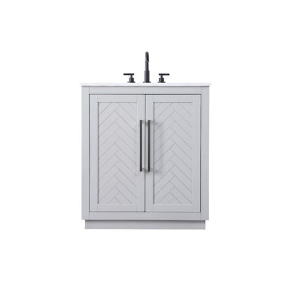 30 inch Single Bathroom Vanity in Grey