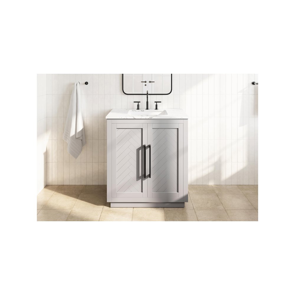 30 inch Single Bathroom Vanity in Grey
