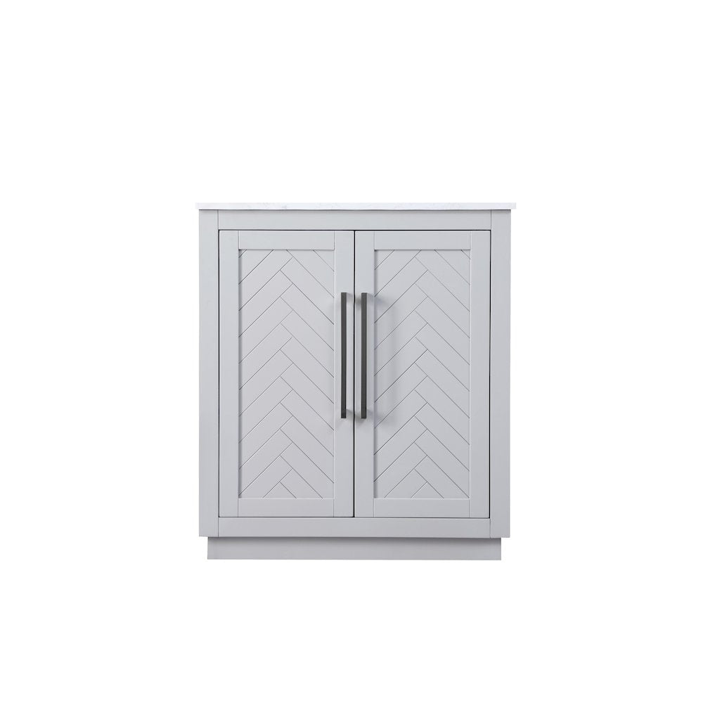 30 inch Single Bathroom Vanity in Grey