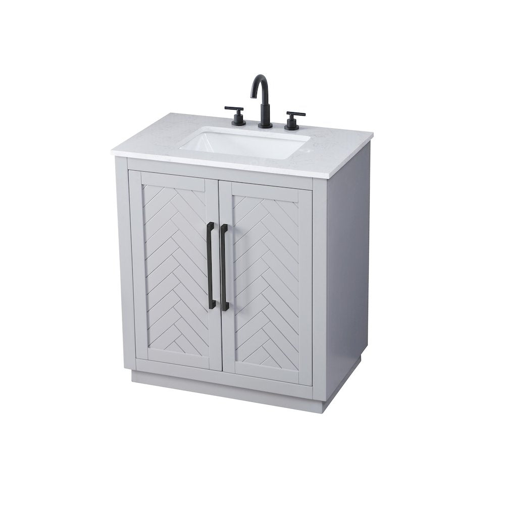 30 inch Single Bathroom Vanity in Grey
